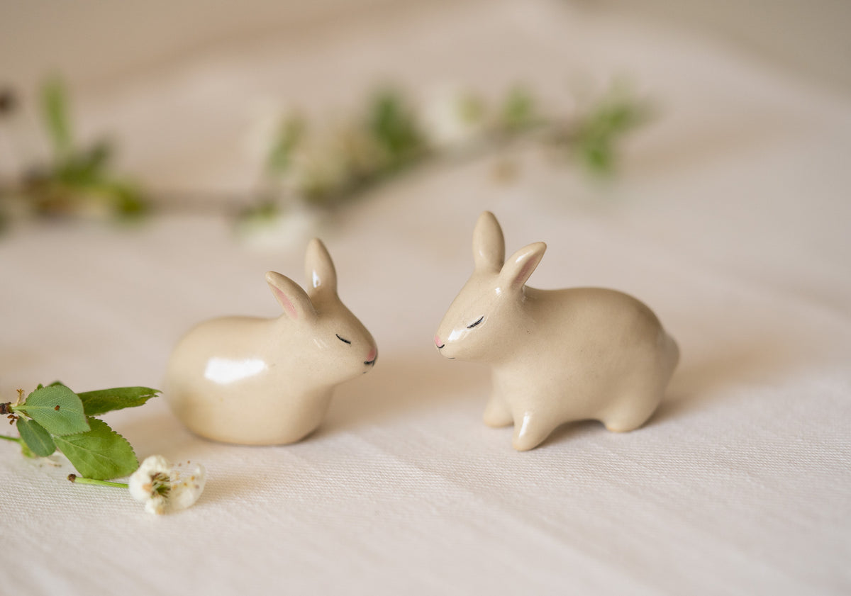 Handmade Ceramic Rabbit Couple