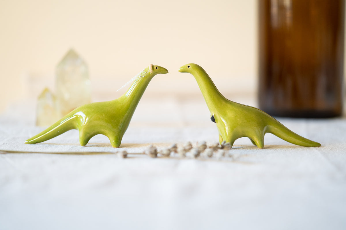Handmade Ceramic Dinosaur Cake Topper Figurines