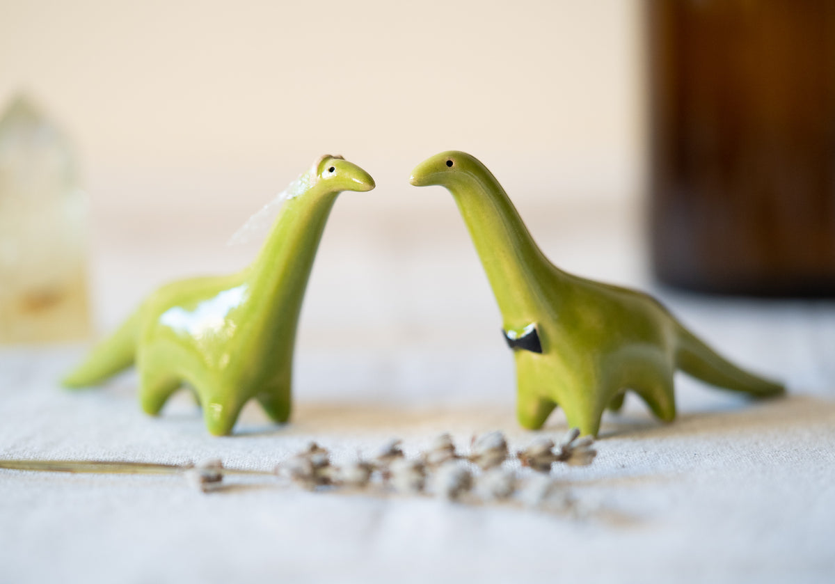 Handmade Ceramic Dinosaur Cake Topper Figurines