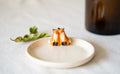 Handmade Ceramic Trinket Dish with Fox Couple